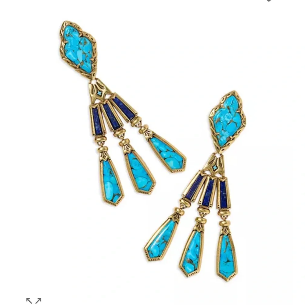 NWT- Kendra Scott Adeline Vintage Earrings - Picture 3 of 4